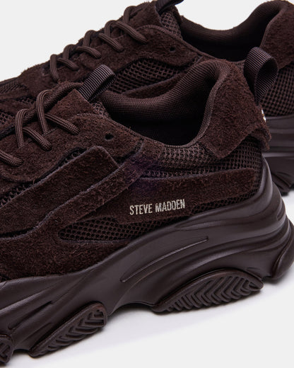 Steve Madden POSSESS Brown Suede Low-Top Lace-Up Men's Sneaker