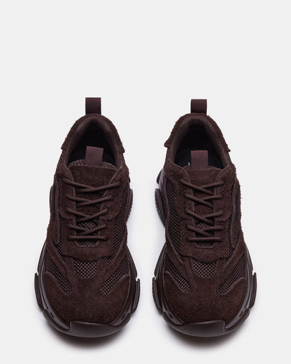 Steve Madden POSSESS Brown Suede Low-Top Lace-Up Men's Sneaker