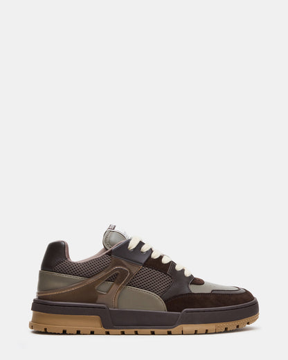 Steve Madden SANCHEZ Brown Multi Low-Top Lace-Up Men's Sneaker