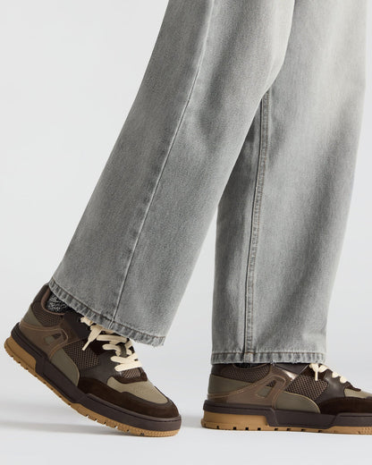 Steve Madden SANCHEZ Brown Multi Low-Top Lace-Up Men's Sneaker