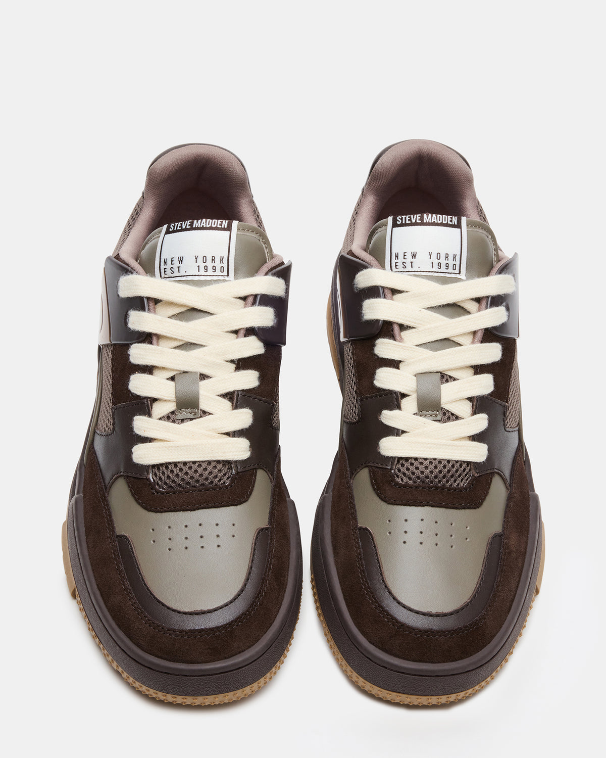 Steve Madden SANCHEZ Brown Multi Low-Top Lace-Up Men's Sneaker