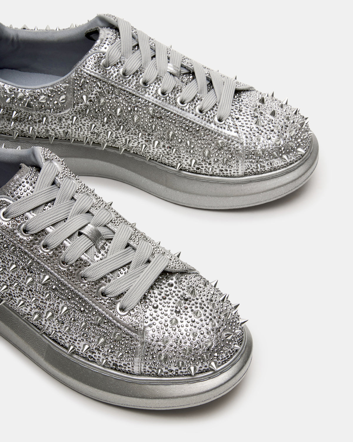 Steve Madden ICEBOX Pewter Metallic Men's Low-Top Lace-Up Sneaker
