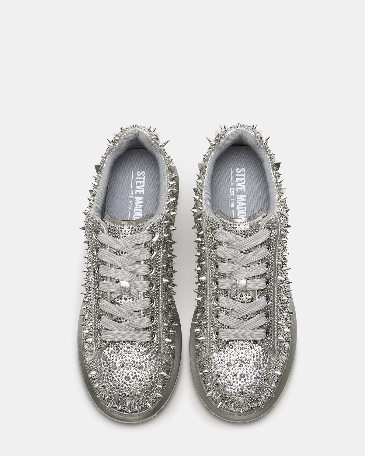Steve Madden ICEBOX Pewter Metallic Men's Low-Top Lace-Up Sneaker