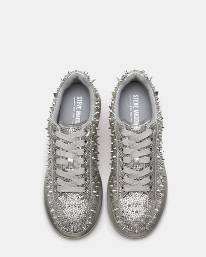 Steve Madden ICEBOX Pewter Metallic Men's Low-Top Lace-Up Sneaker