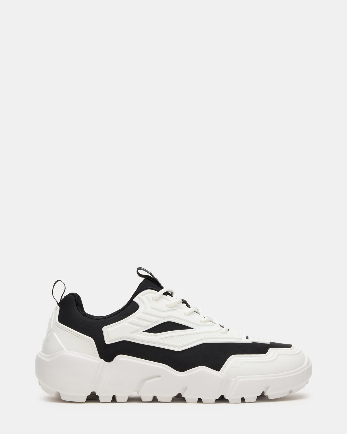 Steve Madden PACE Black/White Low-Top Lace-Up Men's Sneaker