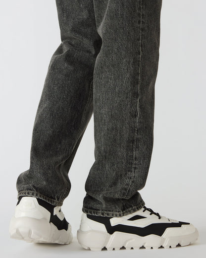 Steve Madden PACE Black/White Low-Top Lace-Up Men's Sneaker