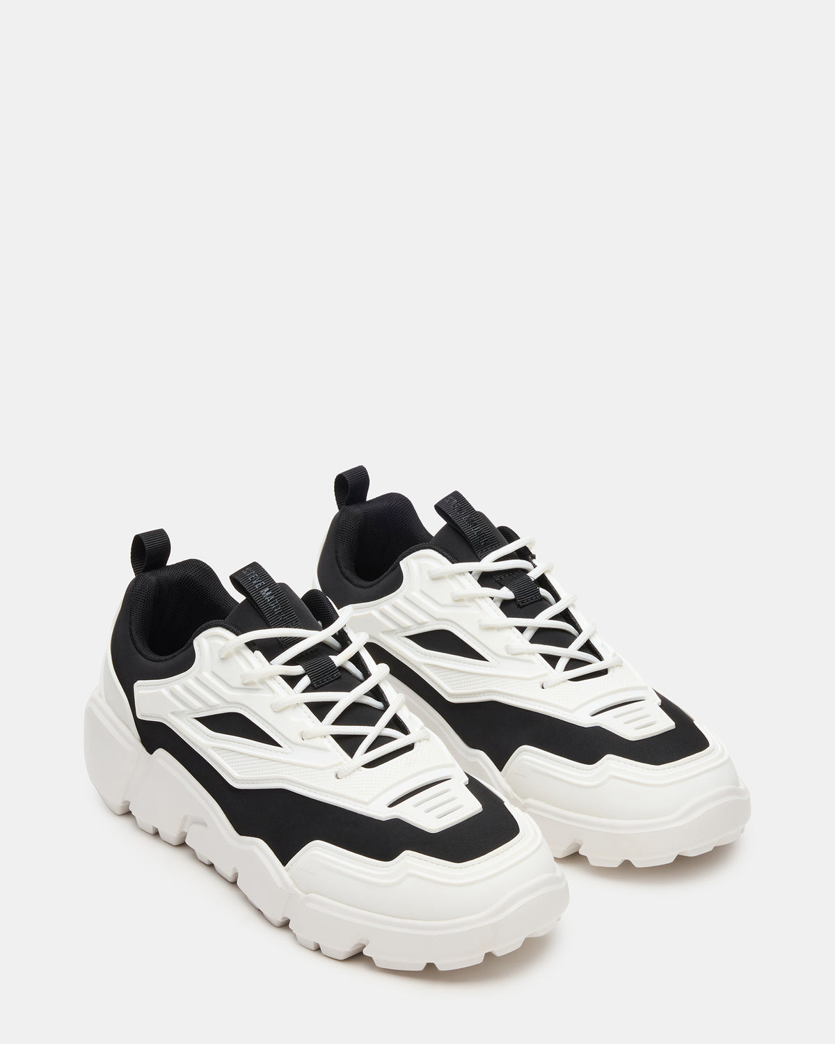 Steve Madden PACE Black/White Low-Top Lace-Up Men's Sneaker