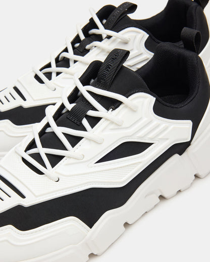 Steve Madden PACE Black/White Low-Top Lace-Up Men's Sneaker