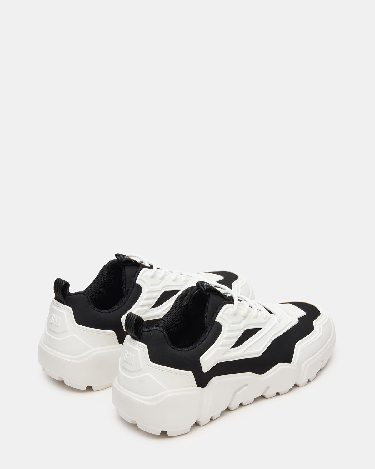 Steve Madden PACE Black/White Low-Top Lace-Up Men's Sneaker