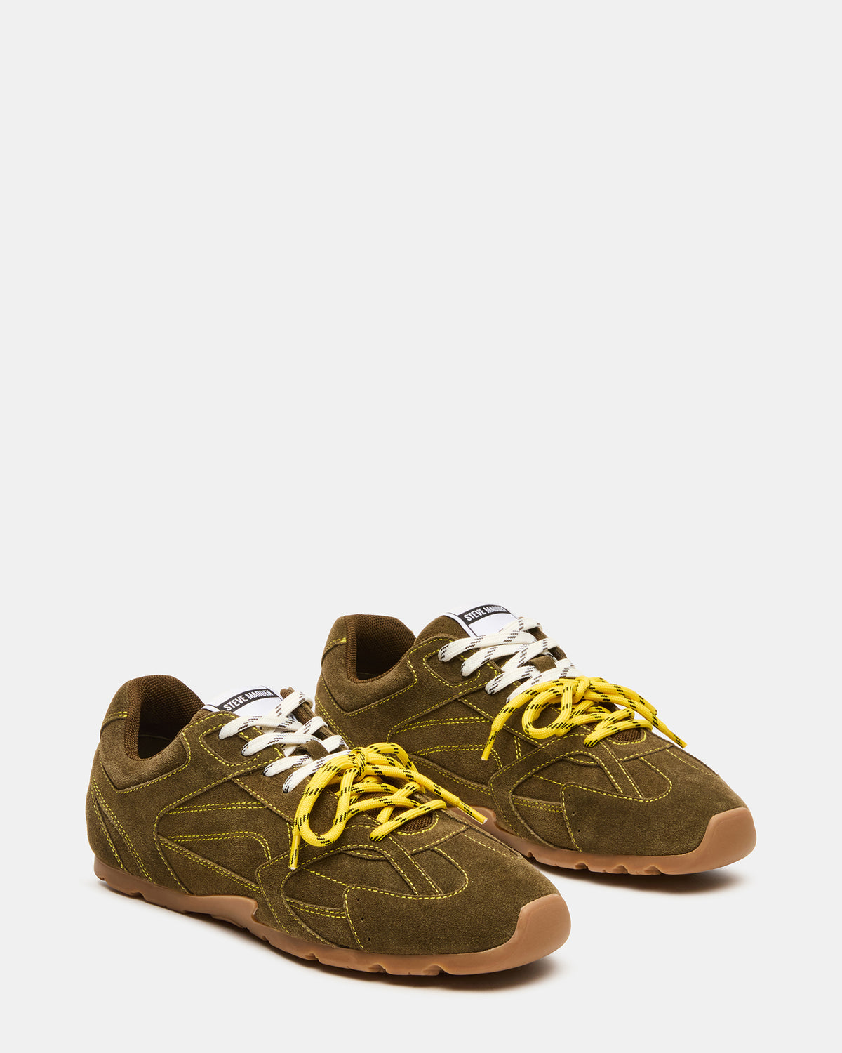 Steve Madden MIDAS Olive Low-Top Lace-Up Men's Sneaker