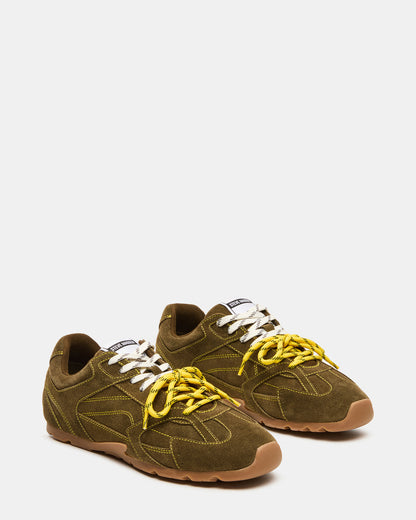 Steve Madden MIDAS Olive Low-Top Lace-Up Men's Sneaker