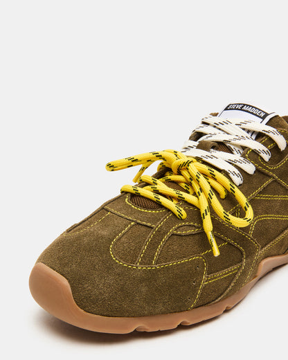 Steve Madden MIDAS Olive Low-Top Lace-Up Men's Sneaker