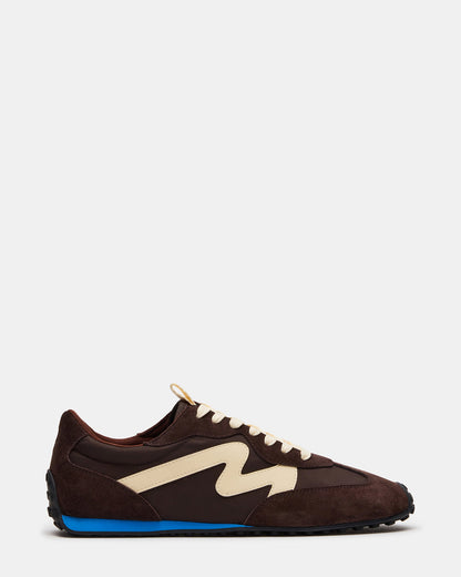 Steve Madden CYRUS Brown Multi Low-Top Lace-Up Men's Sneaker