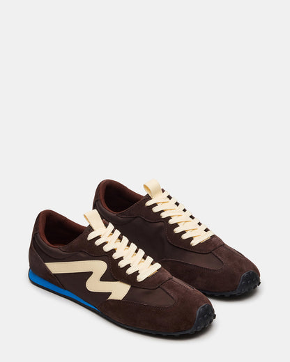 Steve Madden CYRUS Brown Multi Low-Top Lace-Up Men's Sneaker