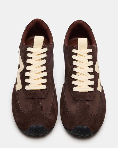 Steve Madden CYRUS Brown Multi Low-Top Lace-Up Men's Sneaker