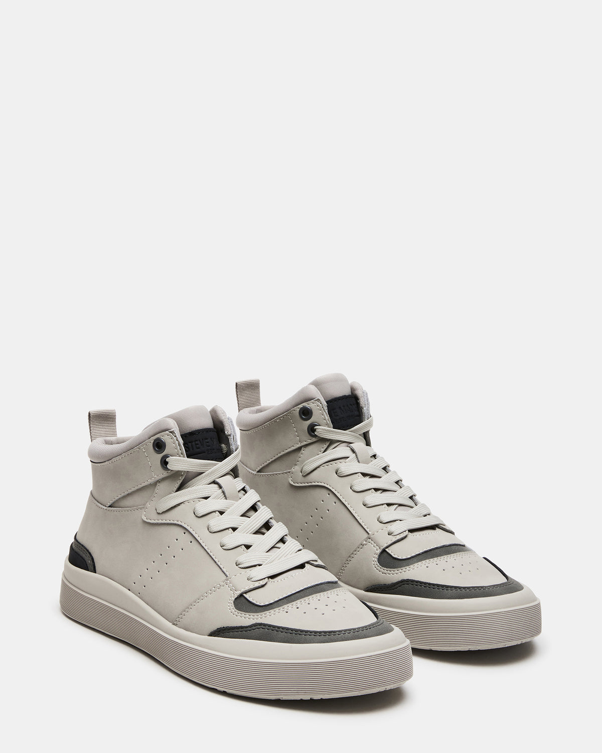 Steve Madden DERICK Light Grey Men's Lace-Up High-Top Sneakers