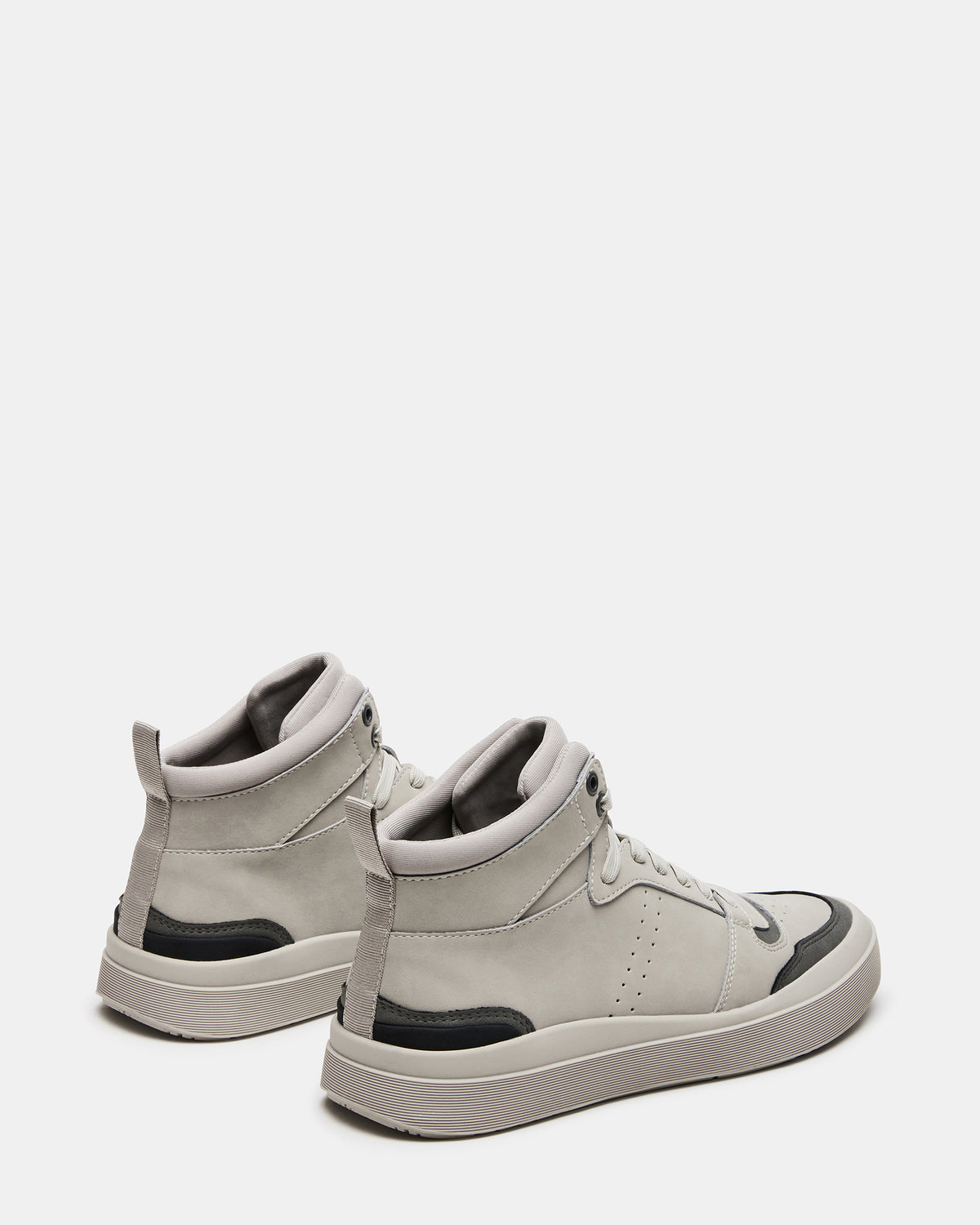 Steve Madden DERICK Light Grey Men's Lace-Up High-Top Sneakers