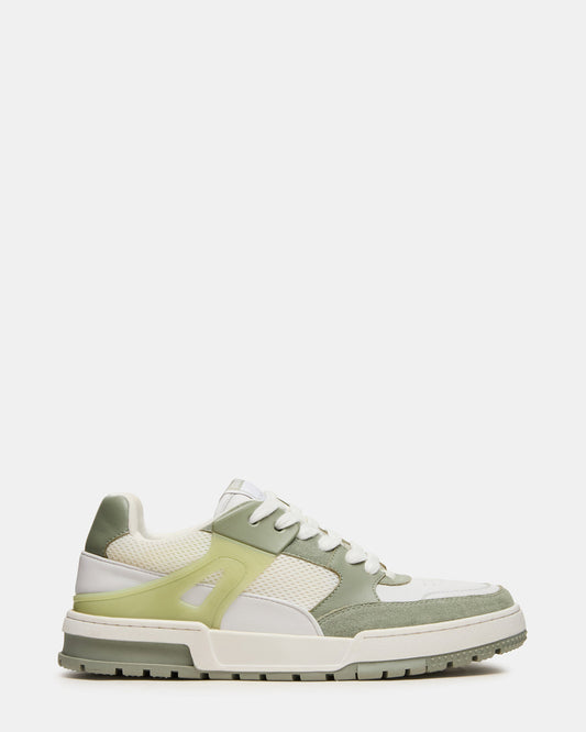 Steve Madden SANCHEZ Green Multi Low-Top Lace-Up Men's Sneaker