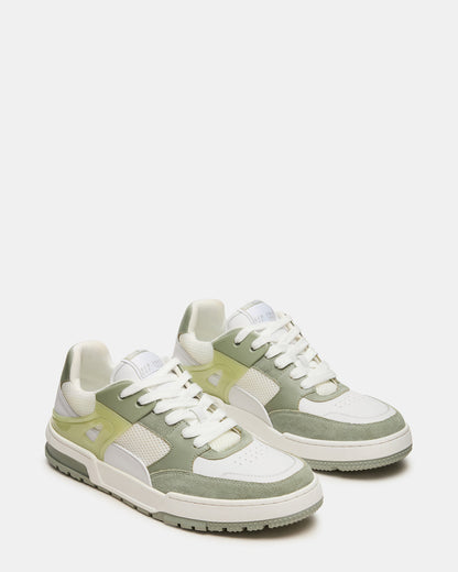 Steve Madden SANCHEZ Green Multi Low-Top Lace-Up Men's Sneaker