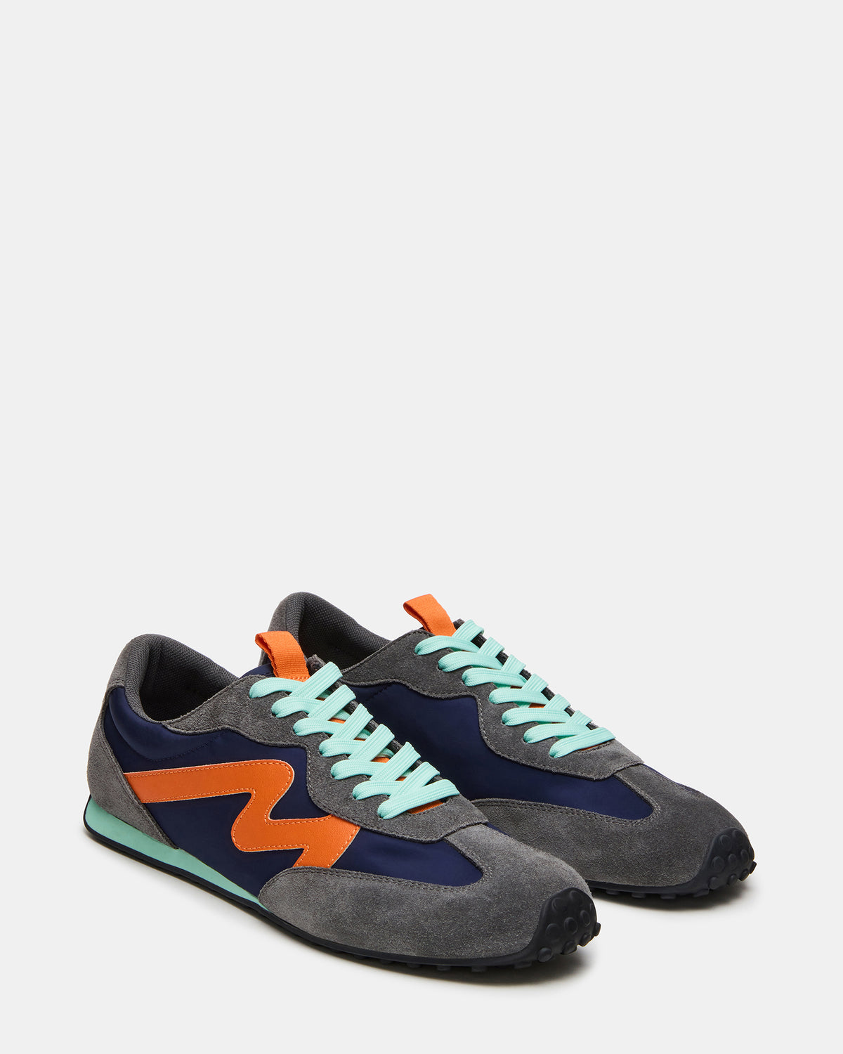 Steve Madden CYRUS Grey Multi Low-Top Lace-Up Men's Sneaker