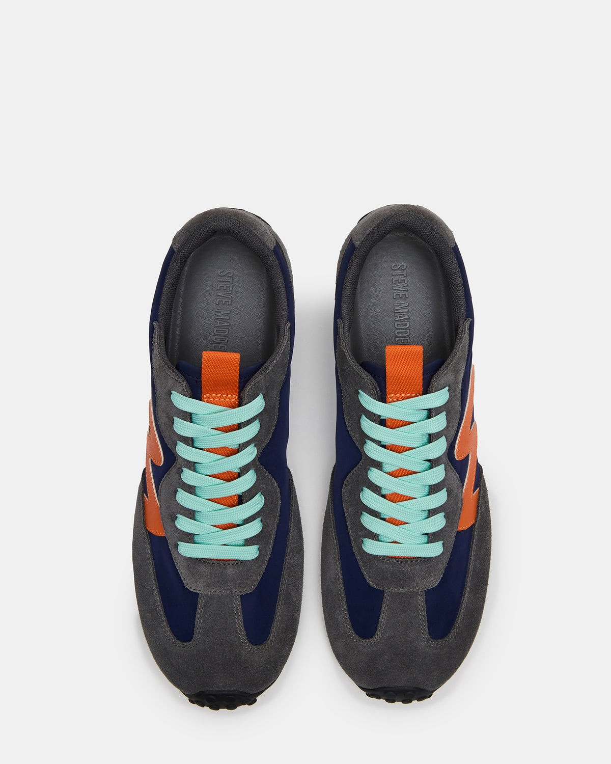 Steve Madden CYRUS Grey Multi Low-Top Lace-Up Men's Sneaker