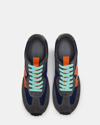 Steve Madden CYRUS Grey Multi Low-Top Lace-Up Men's Sneaker