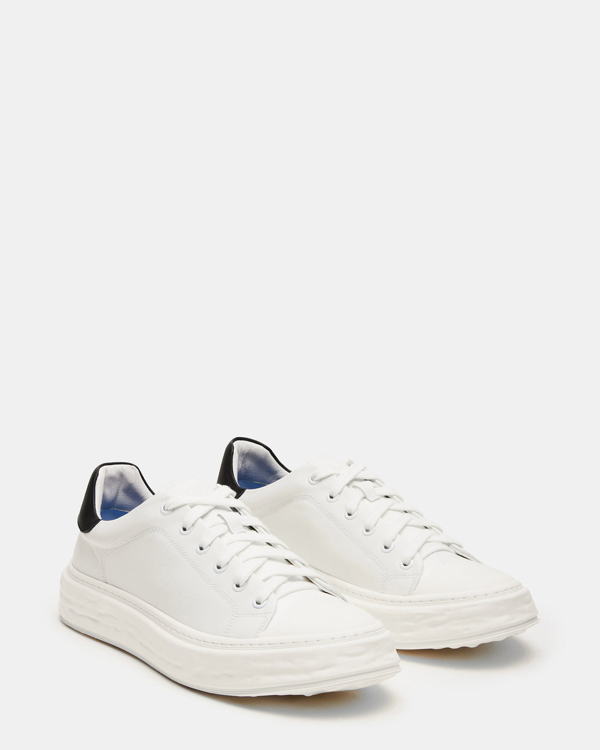 Steve Madden MACRAE White Leather Men's Low-Top Fashion Sneaker