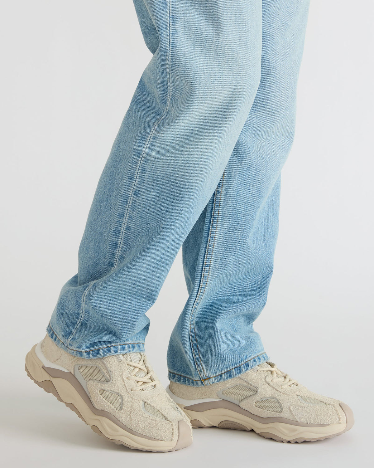 Steve Madden SALVADOR Off-White Low-Top Lace-Up Men's Sneaker