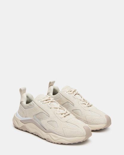 Steve Madden SALVADOR Off-White Low-Top Lace-Up Men's Sneaker