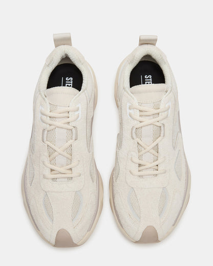Steve Madden SALVADOR Off-White Low-Top Lace-Up Men's Sneaker