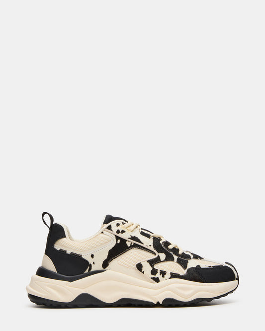 Steve Madden SALVADOR Black/White Low-Top Lace-Up Men's Sneaker