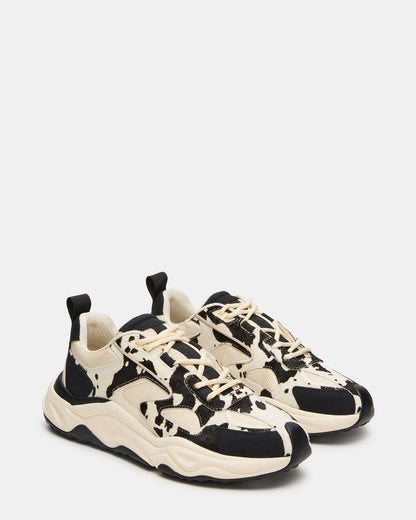 Steve Madden SALVADOR Black/White Low-Top Lace-Up Men's Sneaker