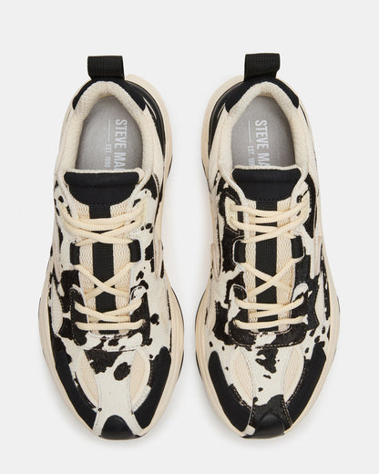 Steve Madden SALVADOR Black/White Low-Top Lace-Up Men's Sneaker