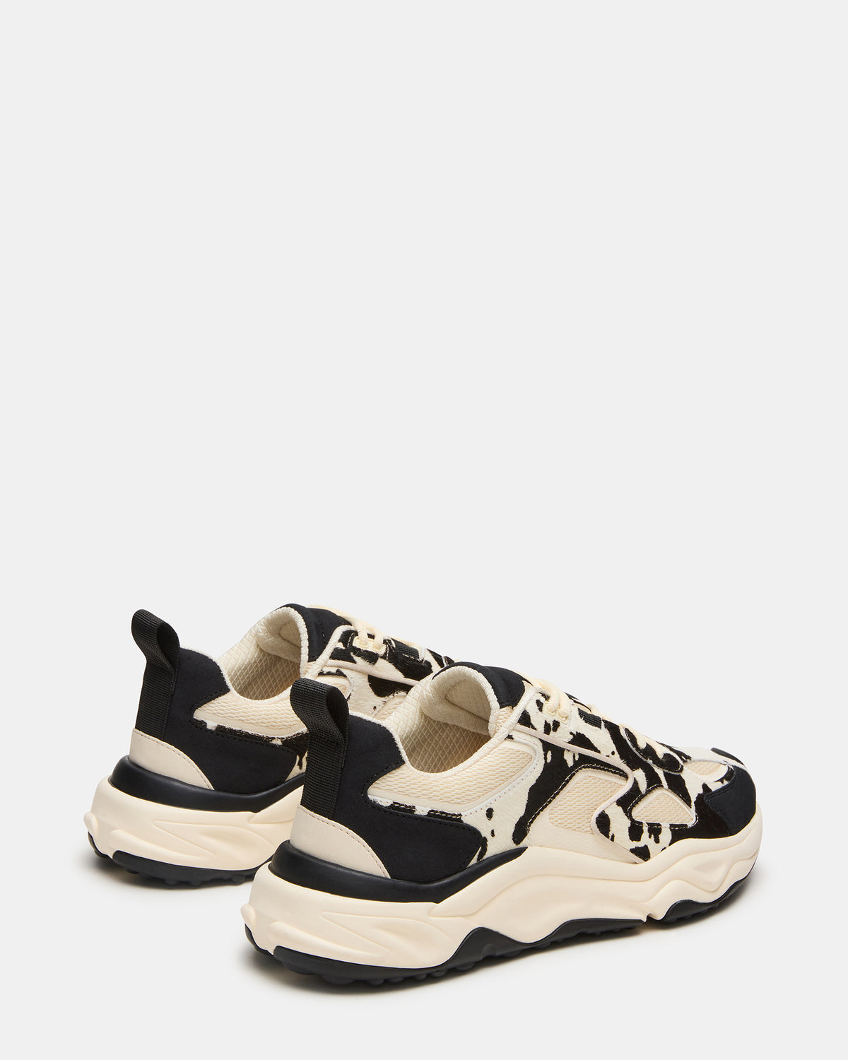 Steve Madden SALVADOR Black/White Low-Top Lace-Up Men's Sneaker