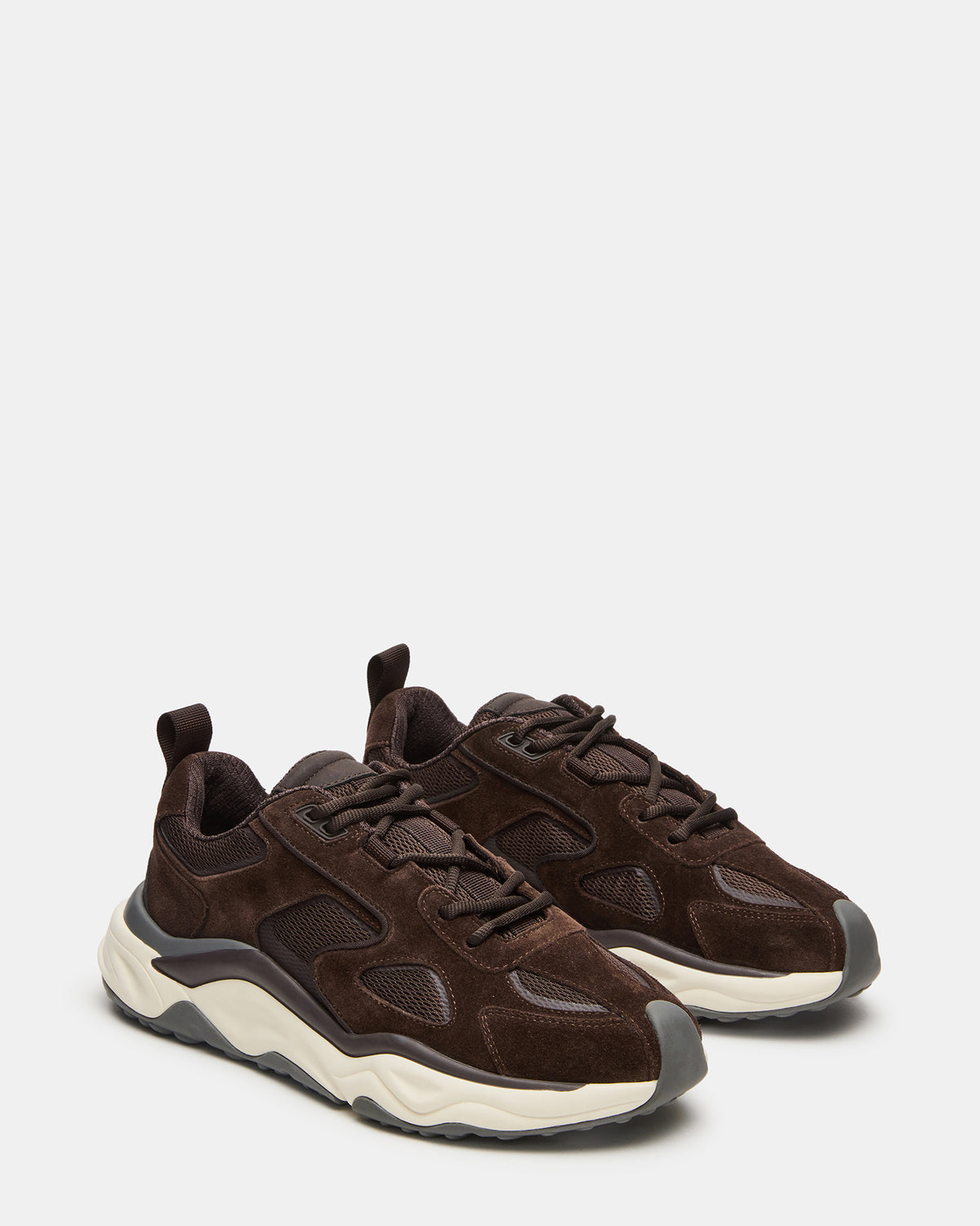 Steve Madden SALVADOR Brown Low-Top Lace-Up Men's Sneaker