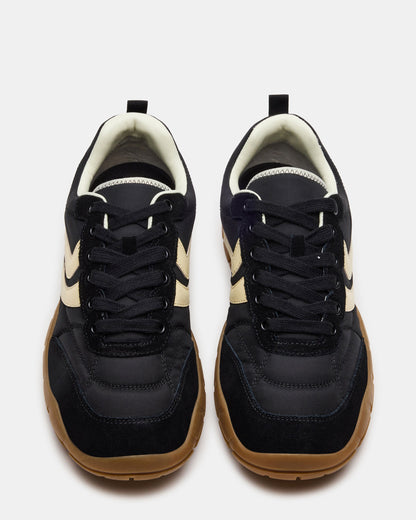 Steve Madden HORIZON Black Low-Top Lace-Up Men's Sneaker