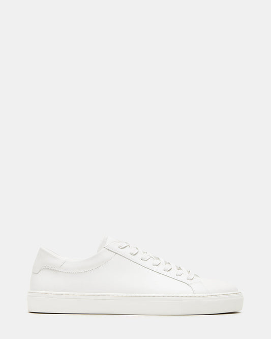Steve Madden BONDD White Leather Low-Top Men's Sneaker