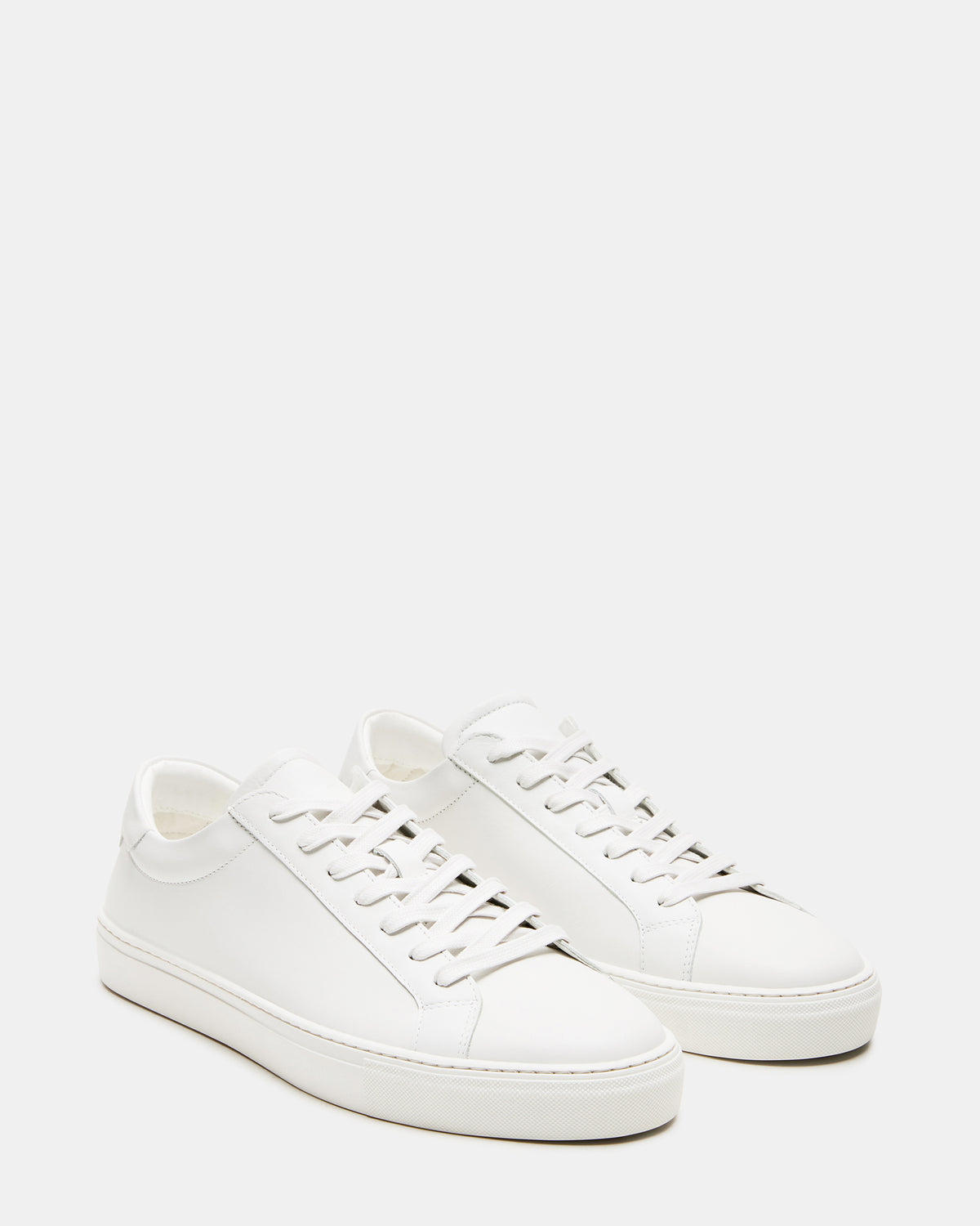 Steve Madden BONDD White Leather Low-Top Men's Sneaker