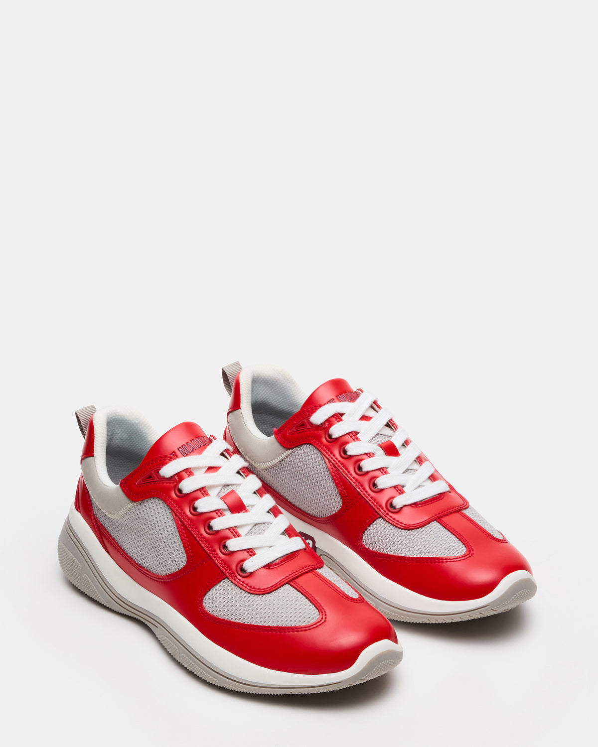 Steve Madden PICOLO Red Low-Top Lace-Up Men's Sneaker