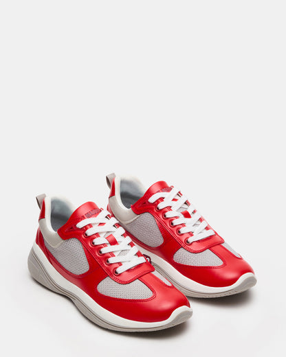 Steve Madden PICOLO Red Low-Top Lace-Up Men's Sneaker