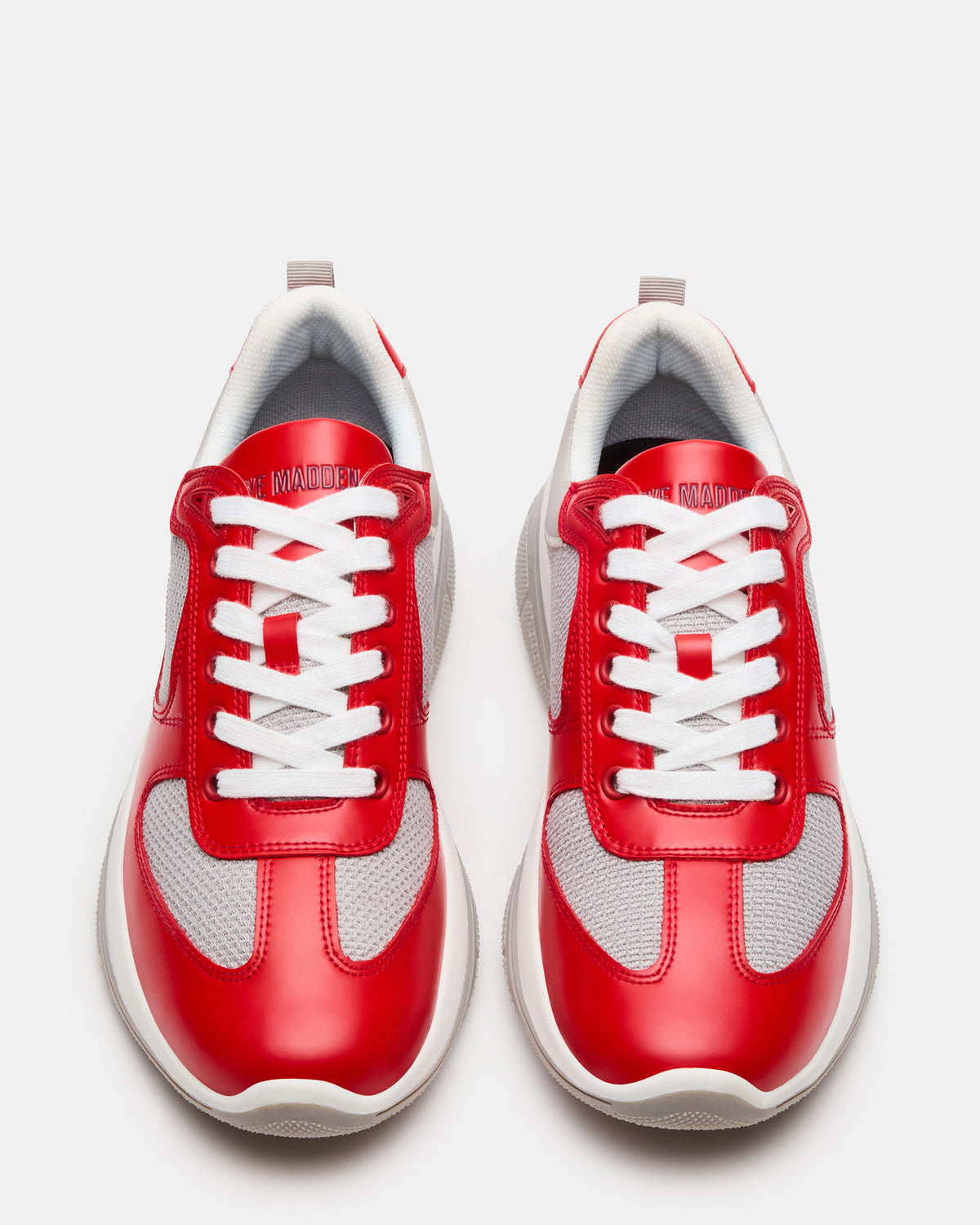 Steve Madden PICOLO Red Low-Top Lace-Up Men's Sneaker