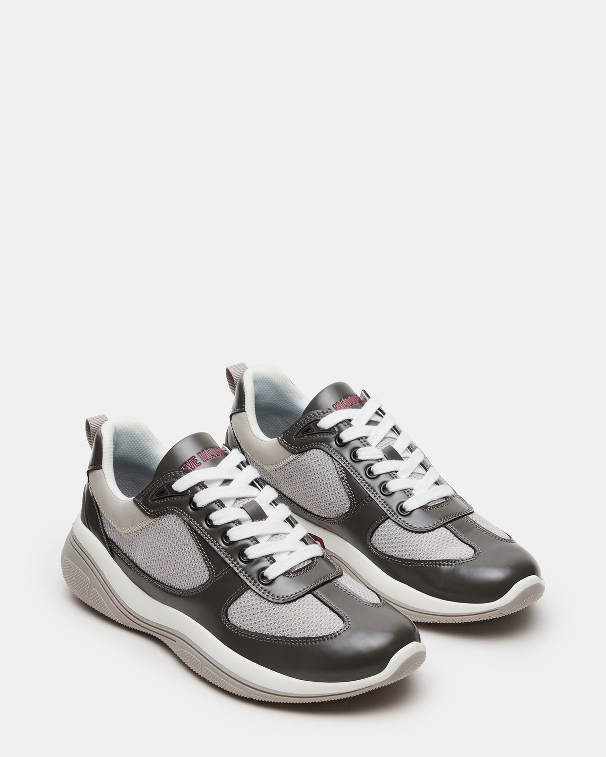 Steve Madden PICOLO Grey Low-Top Lace-Up Men's Sneaker