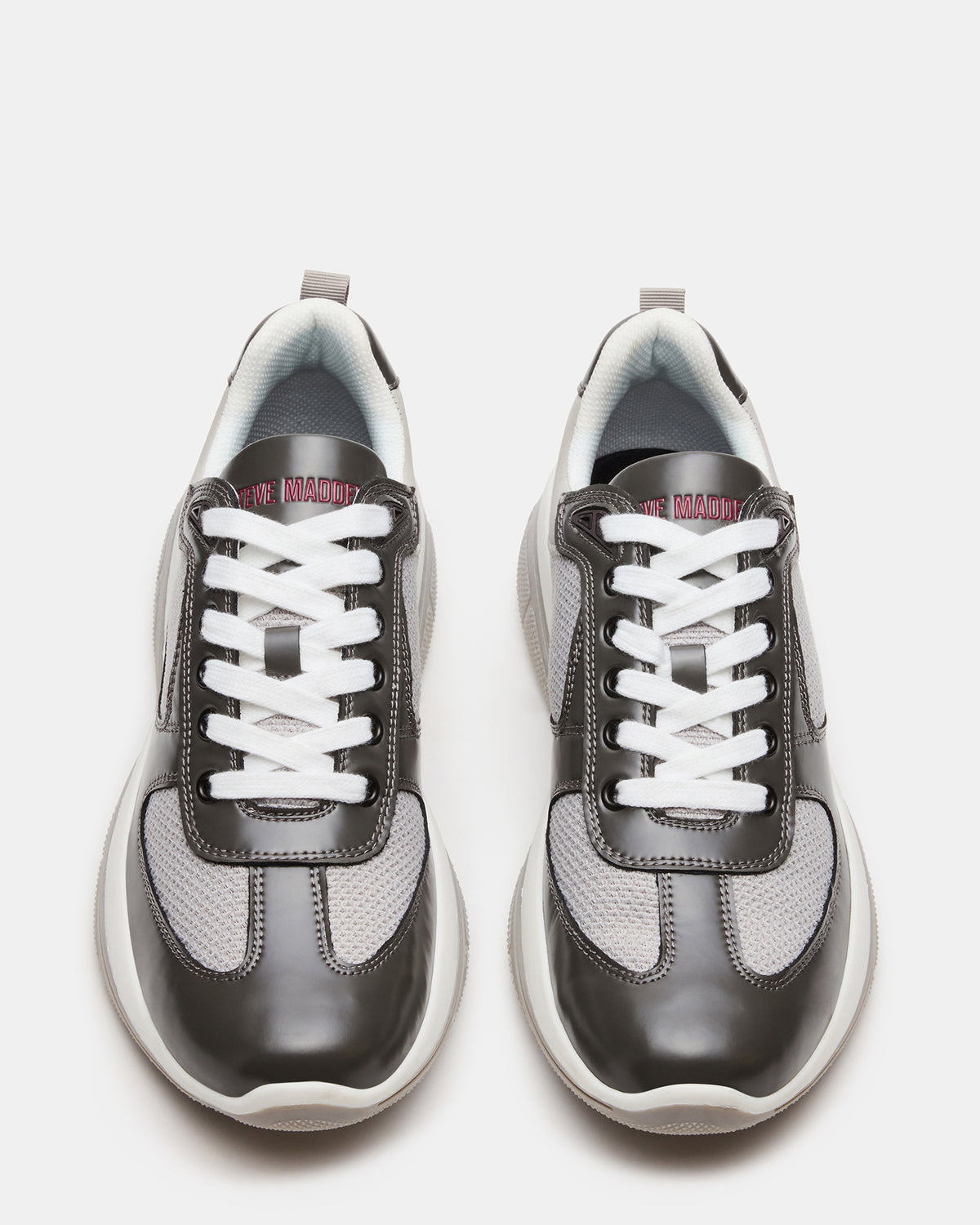 Steve Madden PICOLO Grey Low-Top Lace-Up Men's Sneaker
