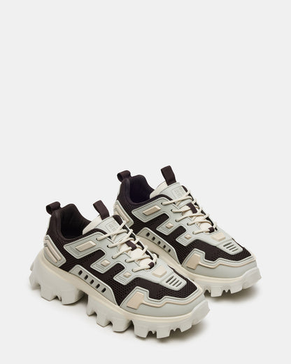 Steve Madden PONCE Cream Multi Chunky Sole Lace Up Men's Sneaker