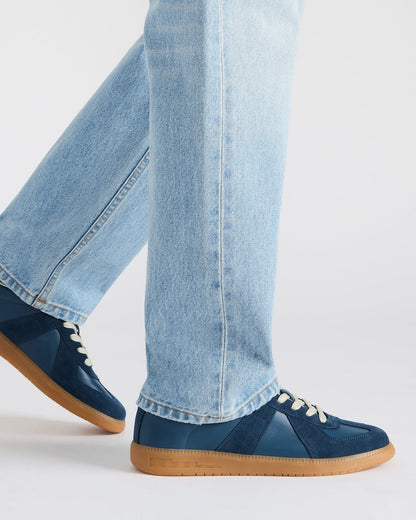 Steve Madden DIXON Navy Suede Low-Top Panel Men's Sneaker