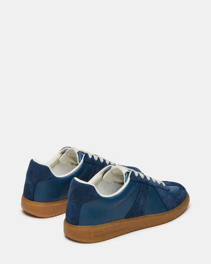 Steve Madden DIXON Navy Suede Low-Top Panel Men's Sneaker