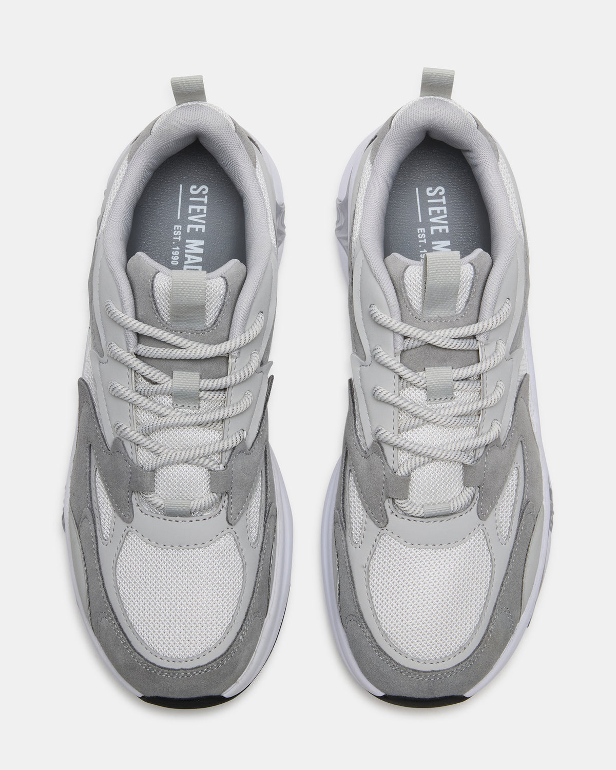 Steve Madden YGOR Grey Multi Men's Low-Top Lace-Up Sneaker