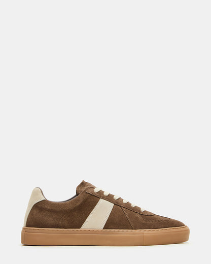 Steve Madden BRADY Taupe Suede Low-Top Lace-Up Men's Sneaker