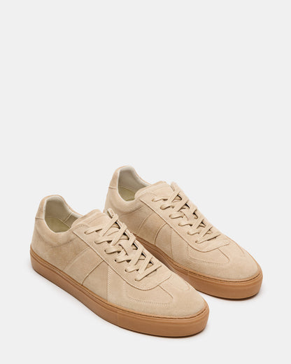 Steve Madden BRADY Sand Suede Low-Top Lace-Up Men's Sneaker