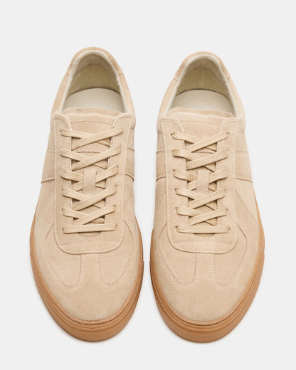 Steve Madden BRADY Sand Suede Low-Top Lace-Up Men's Sneaker